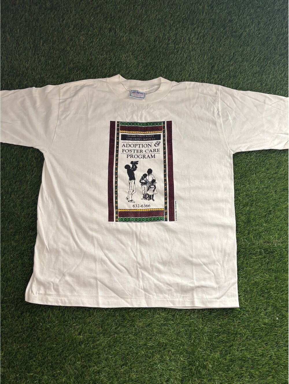 Vintage All Sport 90s White Cotton T-Shirt Large